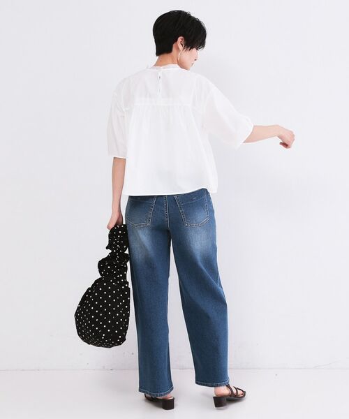 OPAQUE.CLIP / オペーク ドット クリップ シャツ・ブラウス | ピンタックレース ペプラムブラウス【洗濯機OK】 | 詳細3