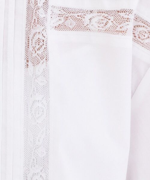 OPAQUE.CLIP / オペーク ドット クリップ シャツ・ブラウス | ピンタックレース ペプラムブラウス【洗濯機OK】 | 詳細4