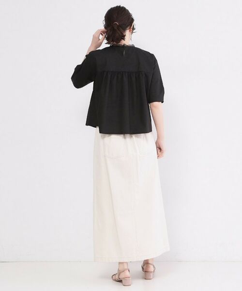 OPAQUE.CLIP / オペーク ドット クリップ シャツ・ブラウス | ピンタックレース ペプラムブラウス【洗濯機OK】 | 詳細7