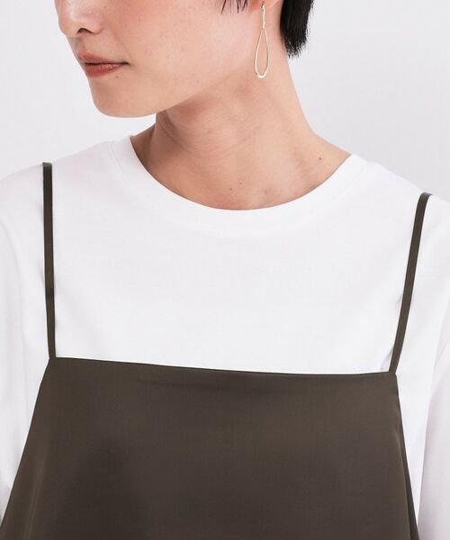 OPAQUE.CLIP / オペーク ドット クリップ キャミソール・チューブトップ | 裾レースサテンキャミブラウス【洗濯機OK】 | 詳細12