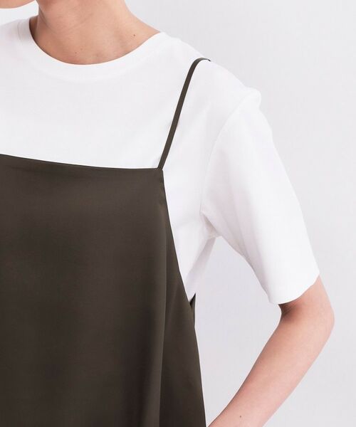 OPAQUE.CLIP / オペーク ドット クリップ キャミソール・チューブトップ | 裾レースサテンキャミブラウス【洗濯機OK】 | 詳細13