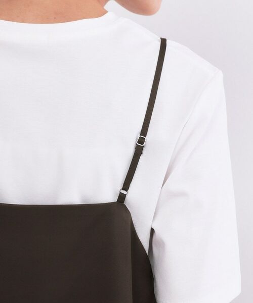 OPAQUE.CLIP / オペーク ドット クリップ キャミソール・チューブトップ | 裾レースサテンキャミブラウス【洗濯機OK】 | 詳細14