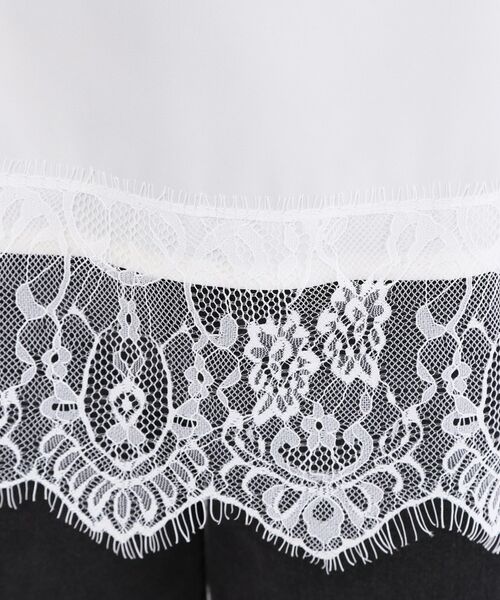 OPAQUE.CLIP / オペーク ドット クリップ キャミソール・チューブトップ | 裾レースサテンキャミブラウス【洗濯機OK】 | 詳細4