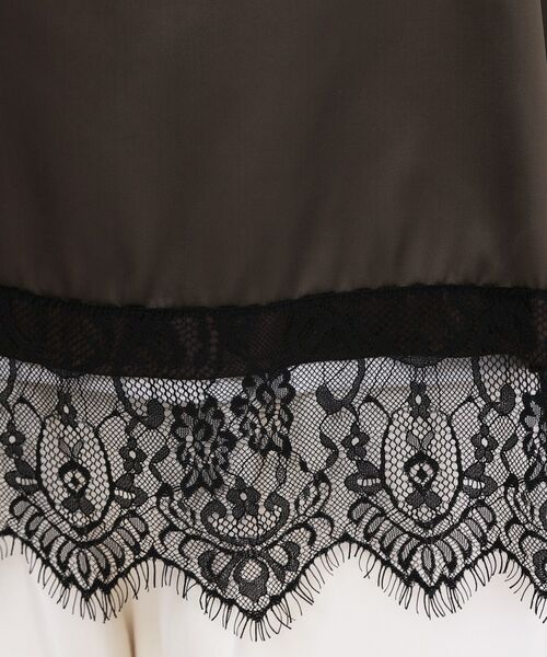 OPAQUE.CLIP / オペーク ドット クリップ キャミソール・チューブトップ | 裾レースサテンキャミブラウス【洗濯機OK】 | 詳細8