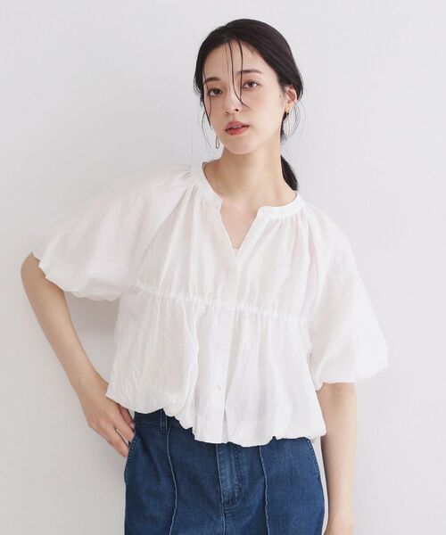 OPAQUE.CLIP / オペーク ドット クリップ シャツ・ブラウス | バルーンデザインブラウス【洗濯機OK】 | 詳細1