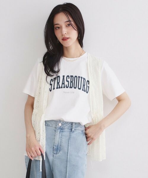 OPAQUE.CLIP / オペーク ドット クリップ シャツ・ブラウス | レースペプラムジレ【洗濯機OK】 | 詳細1