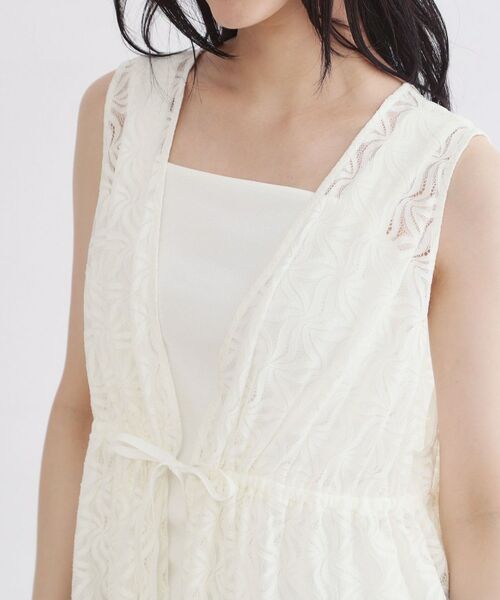 OPAQUE.CLIP / オペーク ドット クリップ シャツ・ブラウス | レースペプラムジレ【洗濯機OK】 | 詳細12