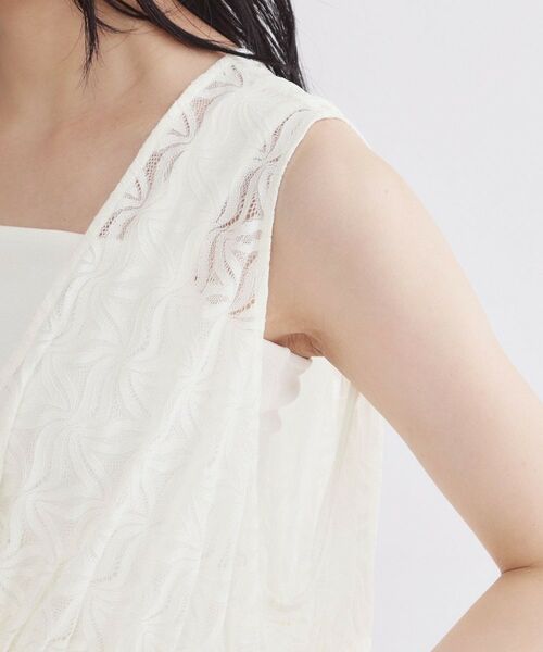 OPAQUE.CLIP / オペーク ドット クリップ シャツ・ブラウス | レースペプラムジレ【洗濯機OK】 | 詳細13