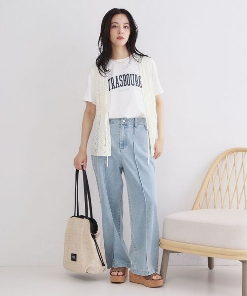 OPAQUE.CLIP / オペーク ドット クリップ シャツ・ブラウス | レースペプラムジレ【洗濯機OK】 | 詳細2