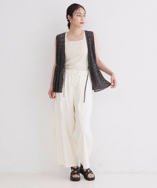 OPAQUE.CLIP / オペーク ドット クリップ シャツ・ブラウス | レースペプラムジレ【洗濯機OK】 | 詳細6