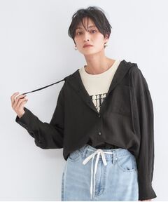 OPAQUE.CLIP / オペーク ドット クリップ シャツ・ブラウス | シアーフーディシャツ【洗濯機OK】