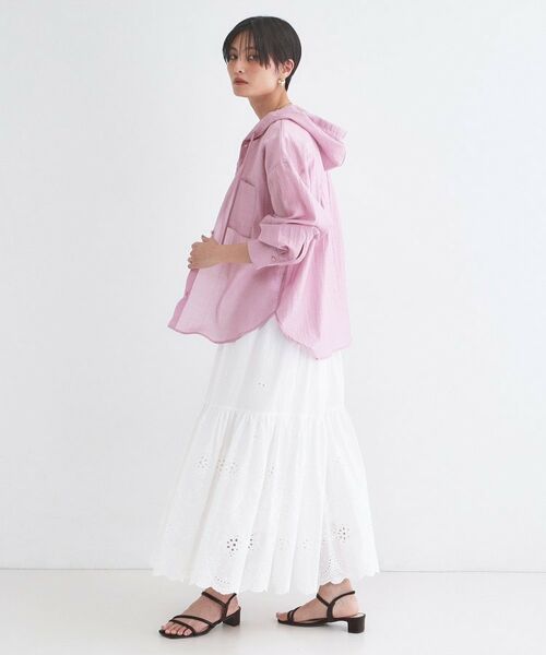 OPAQUE.CLIP / オペーク ドット クリップ シャツ・ブラウス | シアーフーディシャツ【洗濯機OK】 | 詳細11