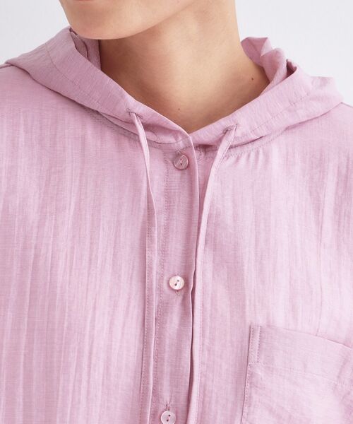 OPAQUE.CLIP / オペーク ドット クリップ シャツ・ブラウス | シアーフーディシャツ【洗濯機OK】 | 詳細16