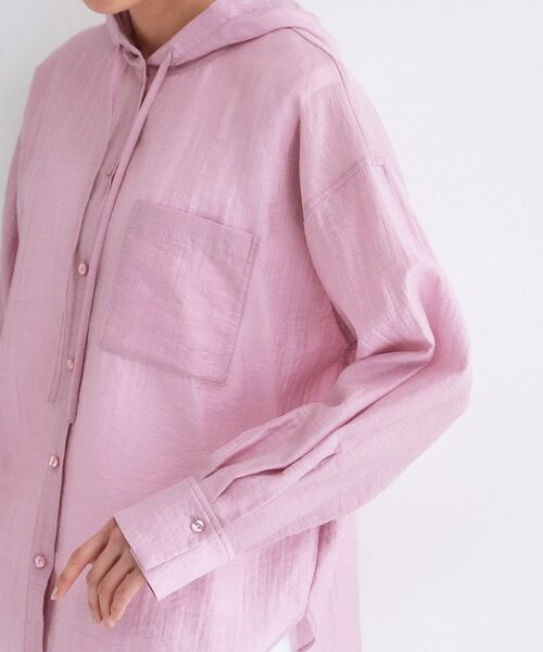 OPAQUE.CLIP / オペーク ドット クリップ シャツ・ブラウス | シアーフーディシャツ【洗濯機OK】 | 詳細17