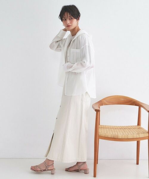 OPAQUE.CLIP / オペーク ドット クリップ シャツ・ブラウス | シアーフーディシャツ【洗濯機OK】 | 詳細3