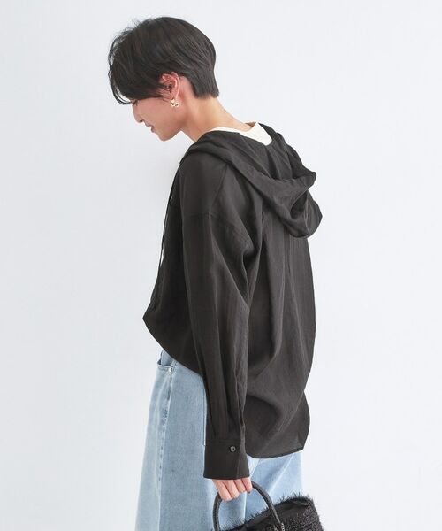 OPAQUE.CLIP / オペーク ドット クリップ シャツ・ブラウス | シアーフーディシャツ【洗濯機OK】 | 詳細5