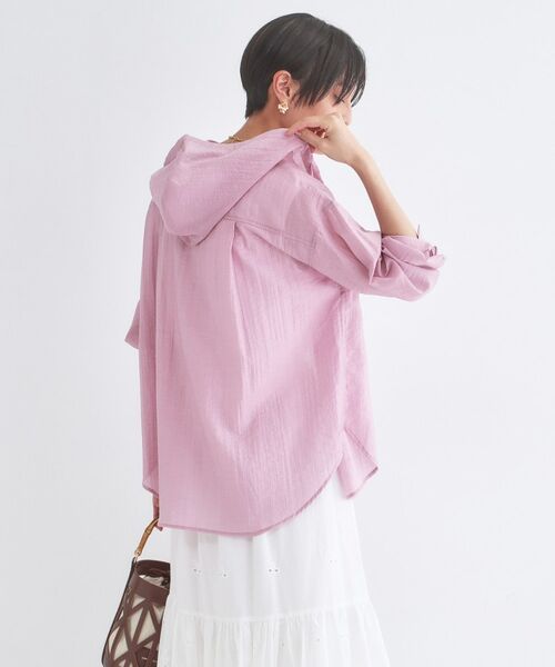 OPAQUE.CLIP / オペーク ドット クリップ シャツ・ブラウス | シアーフーディシャツ【洗濯機OK】 | 詳細9