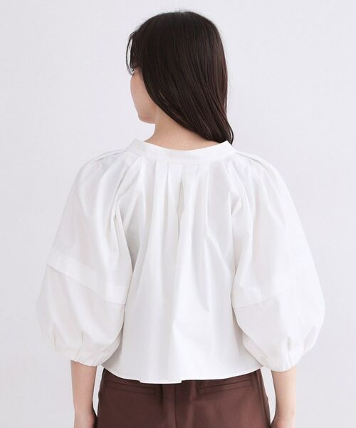 OPAQUE.CLIP / オペーク ドット クリップ シャツ・ブラウス | ボリュームスリーブ前リボンブラウス【洗濯機OK】 | 詳細11