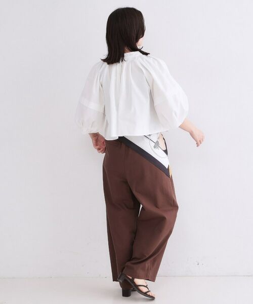 OPAQUE.CLIP / オペーク ドット クリップ シャツ・ブラウス | ボリュームスリーブ前リボンブラウス【洗濯機OK】 | 詳細3