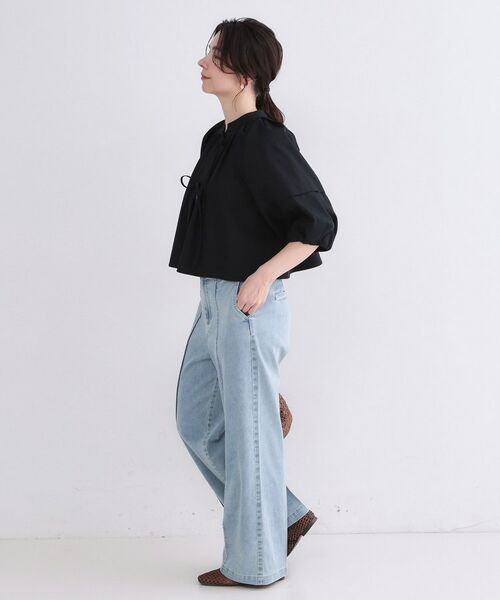 OPAQUE.CLIP / オペーク ドット クリップ シャツ・ブラウス | ボリュームスリーブ前リボンブラウス【洗濯機OK】 | 詳細6