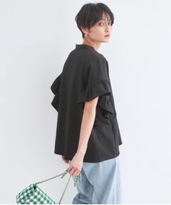 OPAQUE.CLIP / オペーク ドット クリップ シャツ・ブラウス | UV サッカーフリルスキッパーブラウス【洗濯機OK】