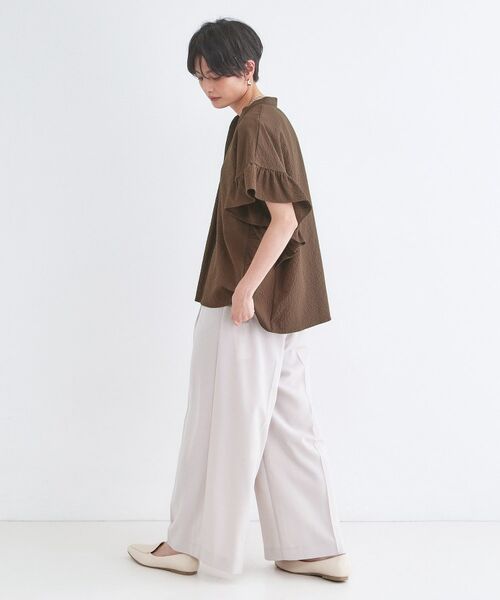 OPAQUE.CLIP / オペーク ドット クリップ シャツ・ブラウス | UV サッカーフリルスキッパーブラウス【洗濯機OK】 | 詳細11