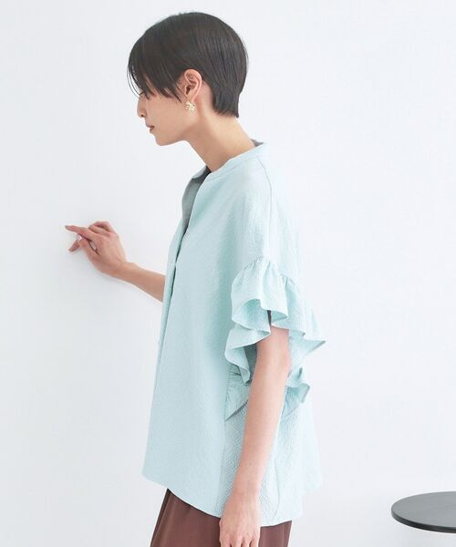 OPAQUE.CLIP / オペーク ドット クリップ シャツ・ブラウス | UV サッカーフリルスキッパーブラウス【洗濯機OK】 | 詳細18