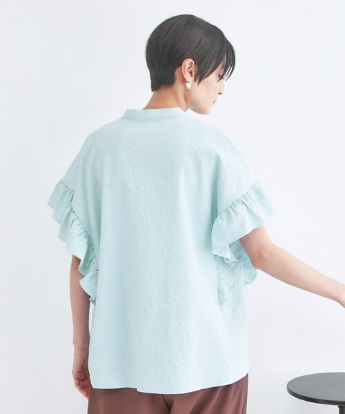 OPAQUE.CLIP / オペーク ドット クリップ シャツ・ブラウス | UV サッカーフリルスキッパーブラウス【洗濯機OK】 | 詳細19