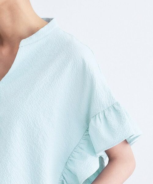 OPAQUE.CLIP / オペーク ドット クリップ シャツ・ブラウス | UV サッカーフリルスキッパーブラウス【洗濯機OK】 | 詳細21