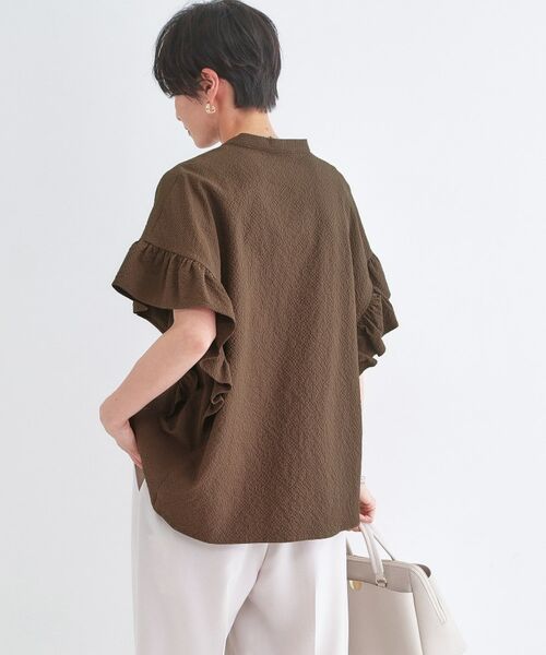 OPAQUE.CLIP / オペーク ドット クリップ シャツ・ブラウス | UV サッカーフリルスキッパーブラウス【洗濯機OK】 | 詳細9