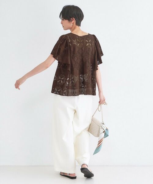 OPAQUE.CLIP / オペーク ドット クリップ シャツ・ブラウス | レースフレアスリーブブラウス【洗濯機OK】 | 詳細11