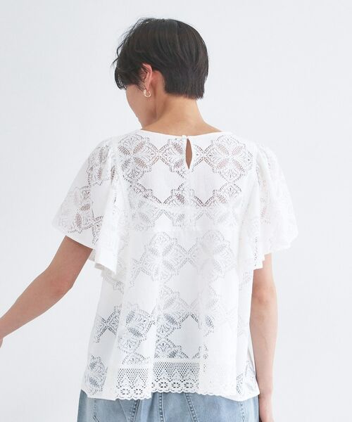 OPAQUE.CLIP / オペーク ドット クリップ シャツ・ブラウス | レースフレアスリーブブラウス【洗濯機OK】 | 詳細15