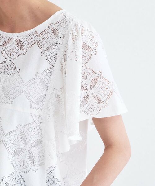 OPAQUE.CLIP / オペーク ドット クリップ シャツ・ブラウス | レースフレアスリーブブラウス【洗濯機OK】 | 詳細18