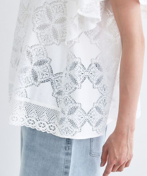 OPAQUE.CLIP / オペーク ドット クリップ シャツ・ブラウス | レースフレアスリーブブラウス【洗濯機OK】 | 詳細19