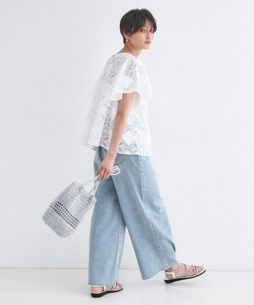 OPAQUE.CLIP / オペーク ドット クリップ シャツ・ブラウス | レースフレアスリーブブラウス【洗濯機OK】 | 詳細3