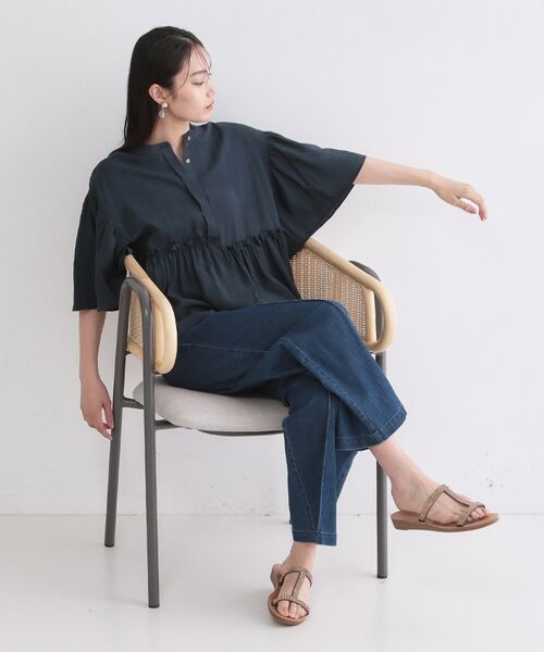 OPAQUE.CLIP / オペーク ドット クリップ シャツ・ブラウス | アシンメトリーペプラムブラウス【洗濯機OK】 | 詳細11