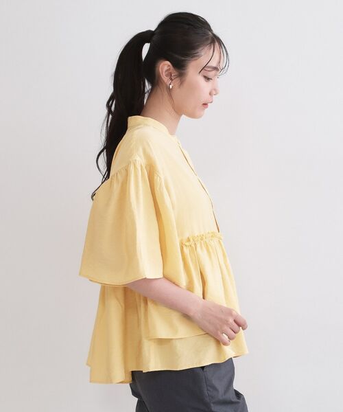 OPAQUE.CLIP / オペーク ドット クリップ シャツ・ブラウス | アシンメトリーペプラムブラウス【洗濯機OK】 | 詳細14