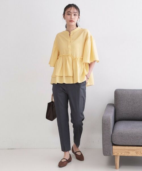 OPAQUE.CLIP / オペーク ドット クリップ シャツ・ブラウス | アシンメトリーペプラムブラウス【洗濯機OK】 | 詳細6