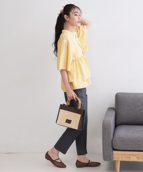 OPAQUE.CLIP / オペーク ドット クリップ シャツ・ブラウス | アシンメトリーペプラムブラウス【洗濯機OK】 | 詳細7