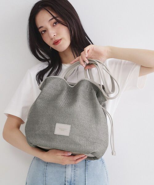 OPAQUE.CLIP / オペーク ドット クリップ トートバッグ | ドロスト巾着A4トート（グレー(012)）