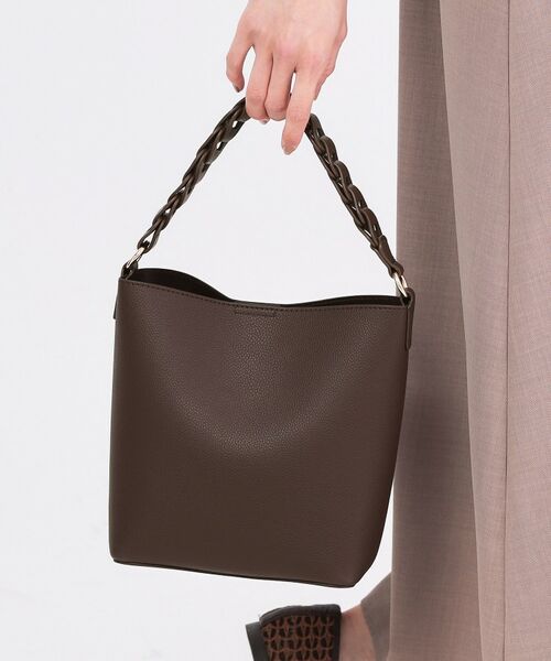 OPAQUE.CLIP / オペーク ドット クリップ ショルダーバッグ | 2WAYデザインハンドルミニショルダー（ブラウン(044)）