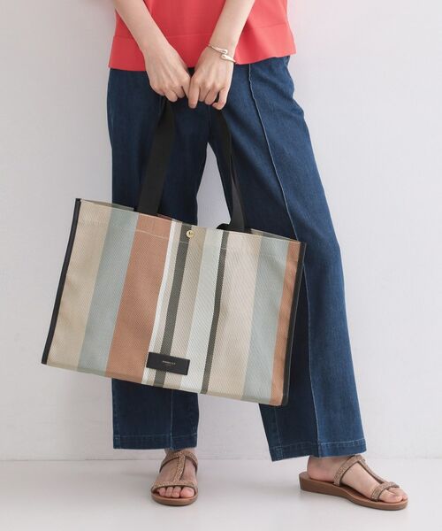 OPAQUE.CLIP / オペーク ドット クリップ トートバッグ | マルチストライプBIGトート | 詳細2