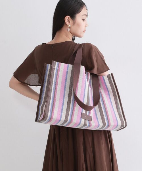 OPAQUE.CLIP / オペーク ドット クリップ トートバッグ | マルチストライプBIGトート | 詳細4