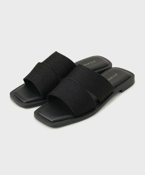 OPAQUE.CLIP / オペーク ドット クリップ サンダル | ラメコードラフサンダル（ブラック(019)）