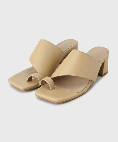 OPAQUE.CLIP / オペーク ドット クリップ サンダル | サムリングデザインミュール（ベージュ(052)）