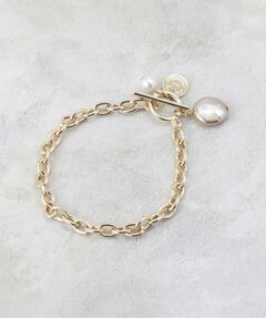 OPAQUE.CLIP / オペーク ドット クリップ ブレスレット・バングル | フェイクパール付きチェーンブレスレット