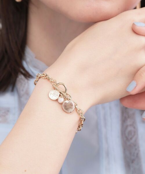 OPAQUE.CLIP / オペーク ドット クリップ ブレスレット・バングル | フェイクパール付きチェーンブレスレット | 詳細5