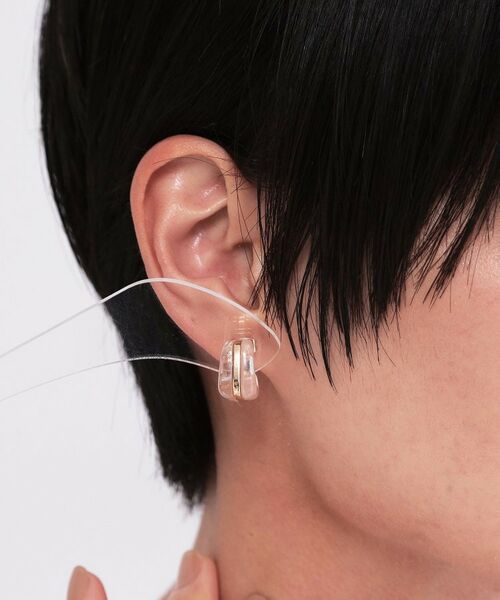 OPAQUE.CLIP / オペーク ドット クリップ ピアス・イヤリング | サイドクリア×ラメカラーデザインミニピアス | 詳細4