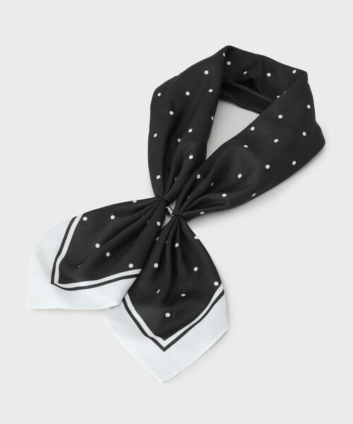 OPAQUE.CLIP / オペーク ドット クリップ マフラー・ショール・スヌード・ストール | 【接触冷感】マグネット付スカーフ（ブラック(019)）