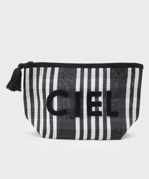 OPAQUE.CLIP / オペーク ドット クリップ ポーチ | マルチカラーメッシュ舟型ポーチ（ブラック(219)）